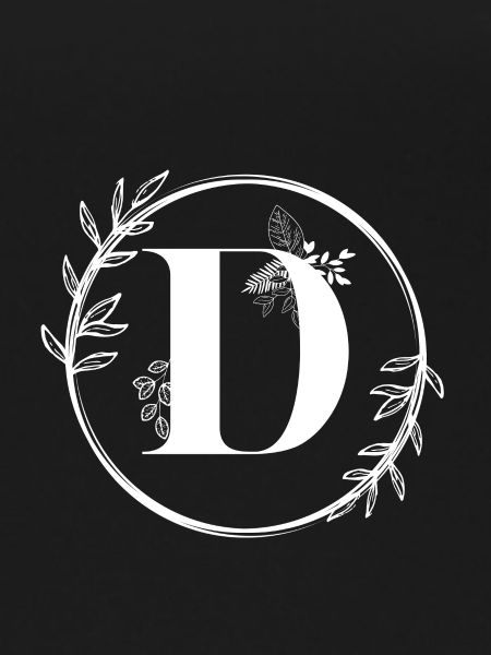 Floral Letter D