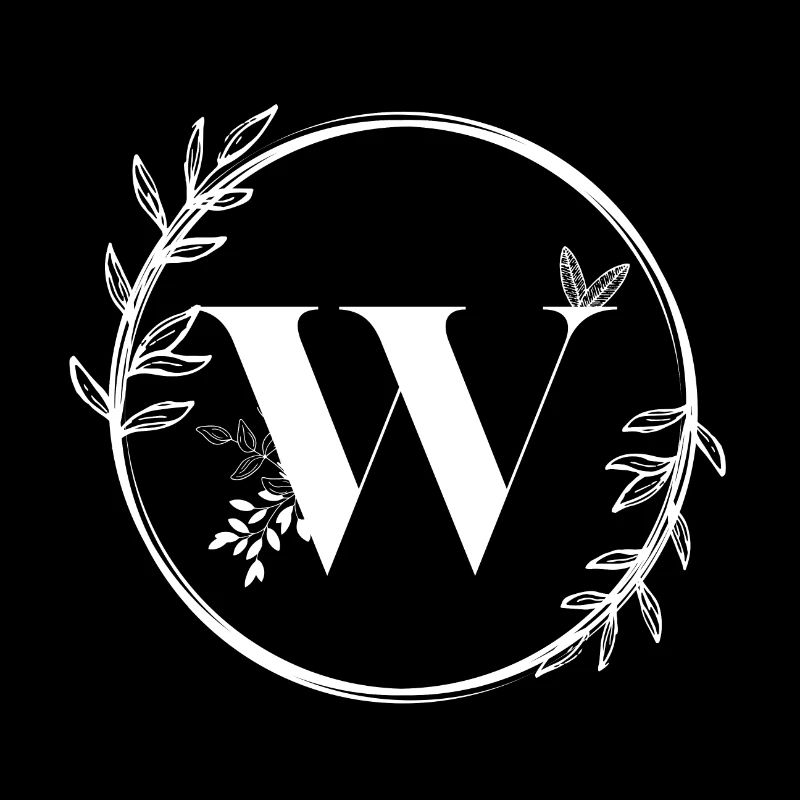 Buchstabe W Floral