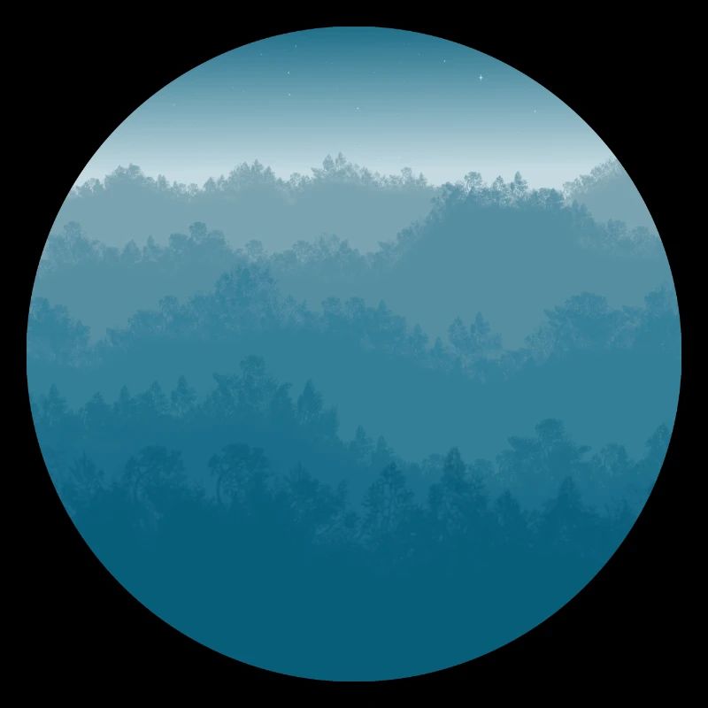 Paysage en bleu