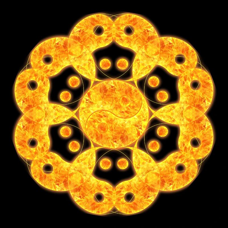 Fire Mandala born from Yin & Yang