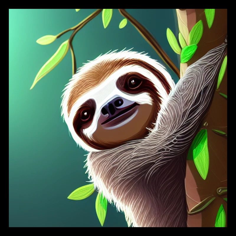 Sloth on tree