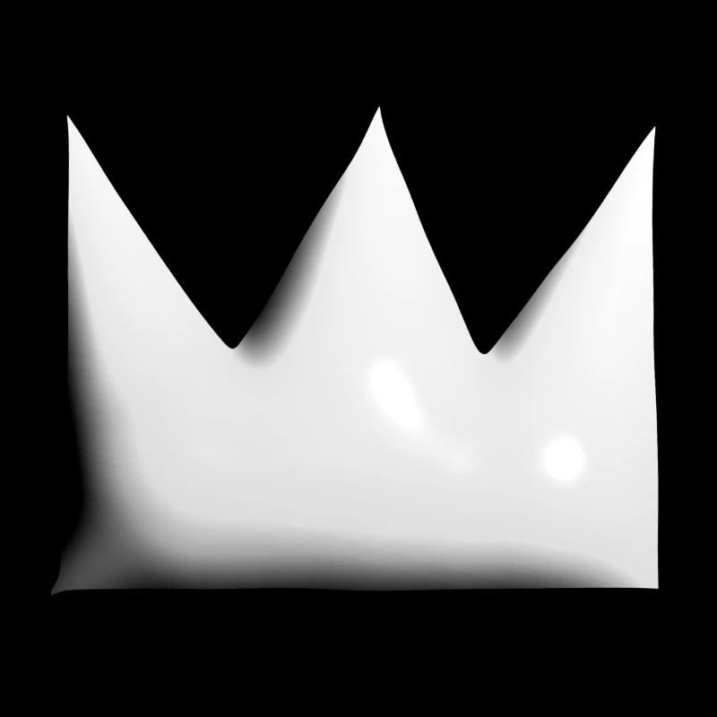 Forme du symbole de dessin animé de la couronne grise