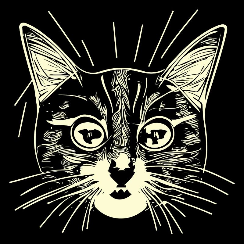 Illustration eines Katzenporträts, Vektor