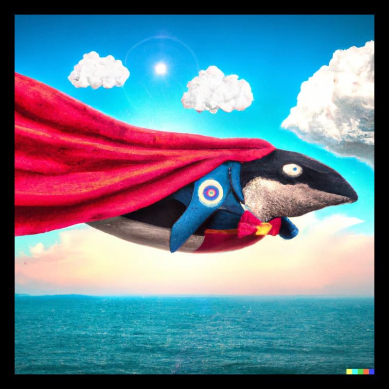 Super-baleine dans le ciel