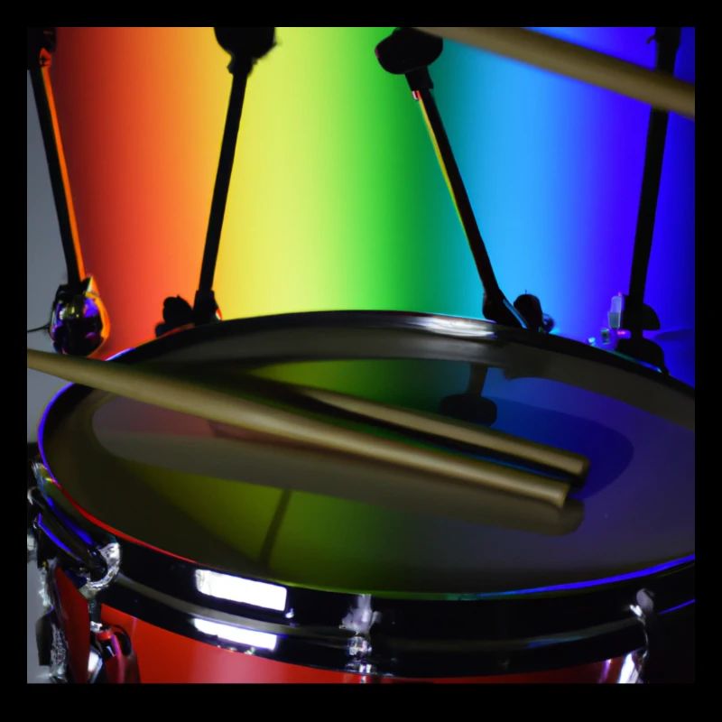 Tambours devant l’arc-en-ciel