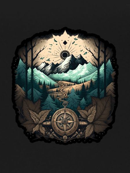 Mountains and compass 4