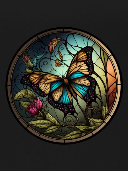 Papillon de vitrail