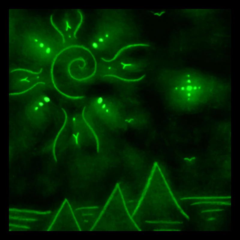 SOLEIL ET PYRAMIDES VERTES