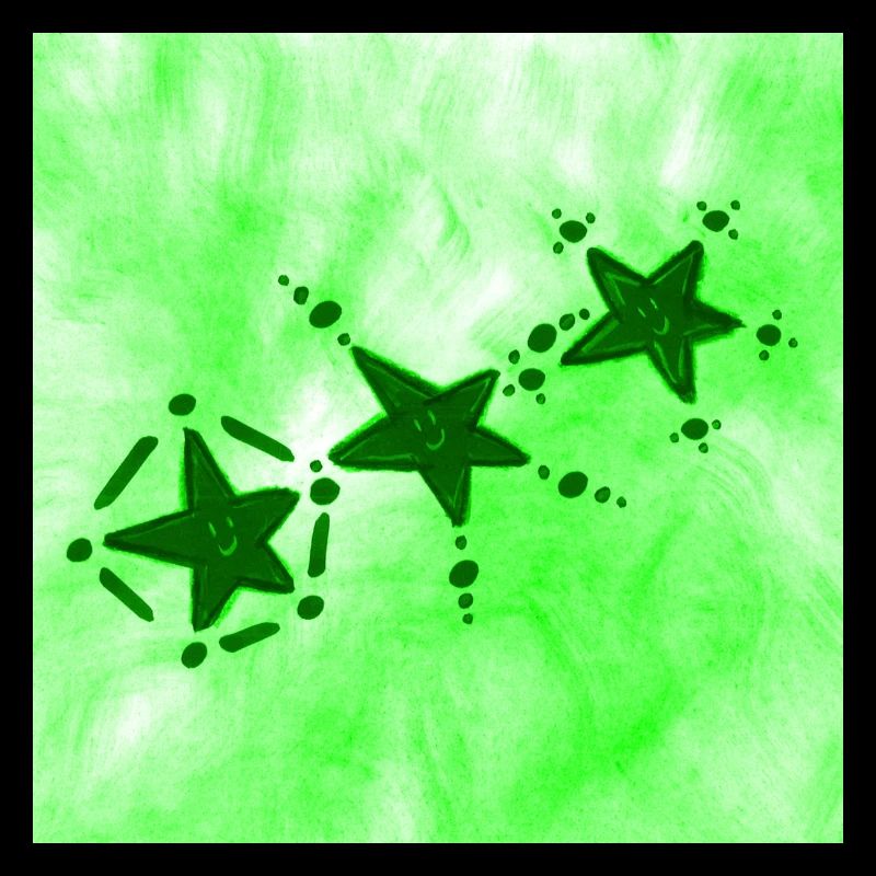 3 ÉTOILES VERT SOURIANT