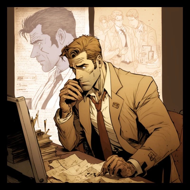 Image comique d’un espion espionnant John Constantine