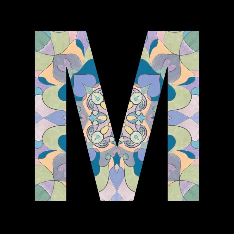 Lettre M en mandala