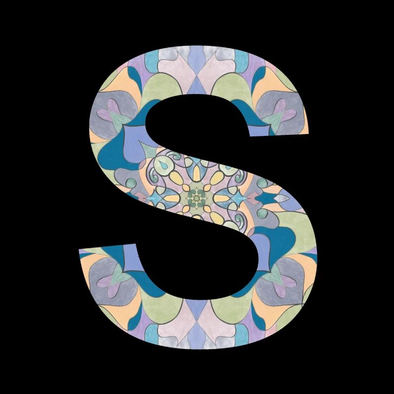 Letter S in mandala