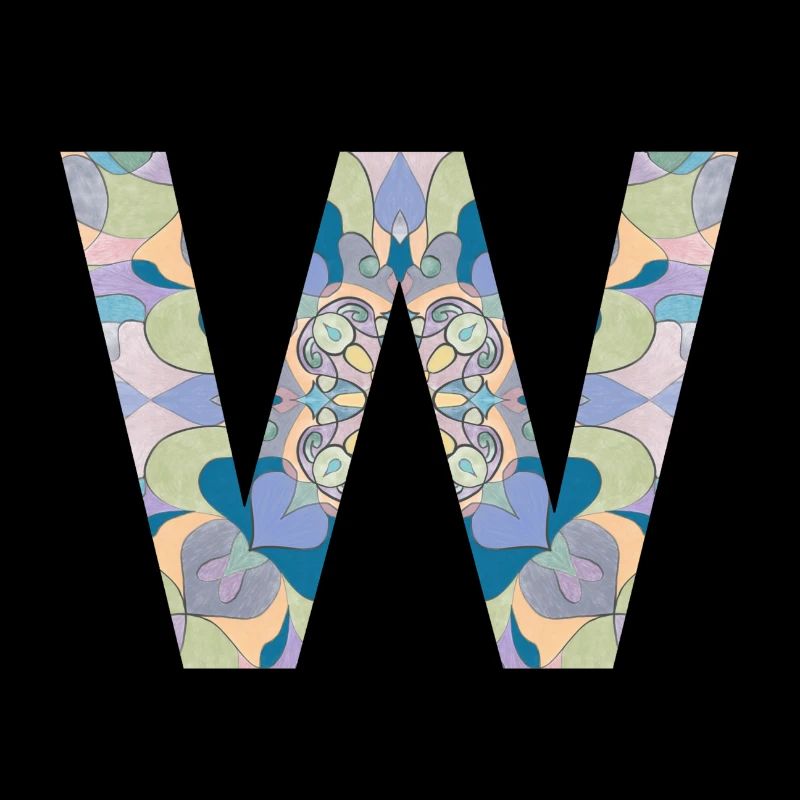 Buchstabe W im Mandala