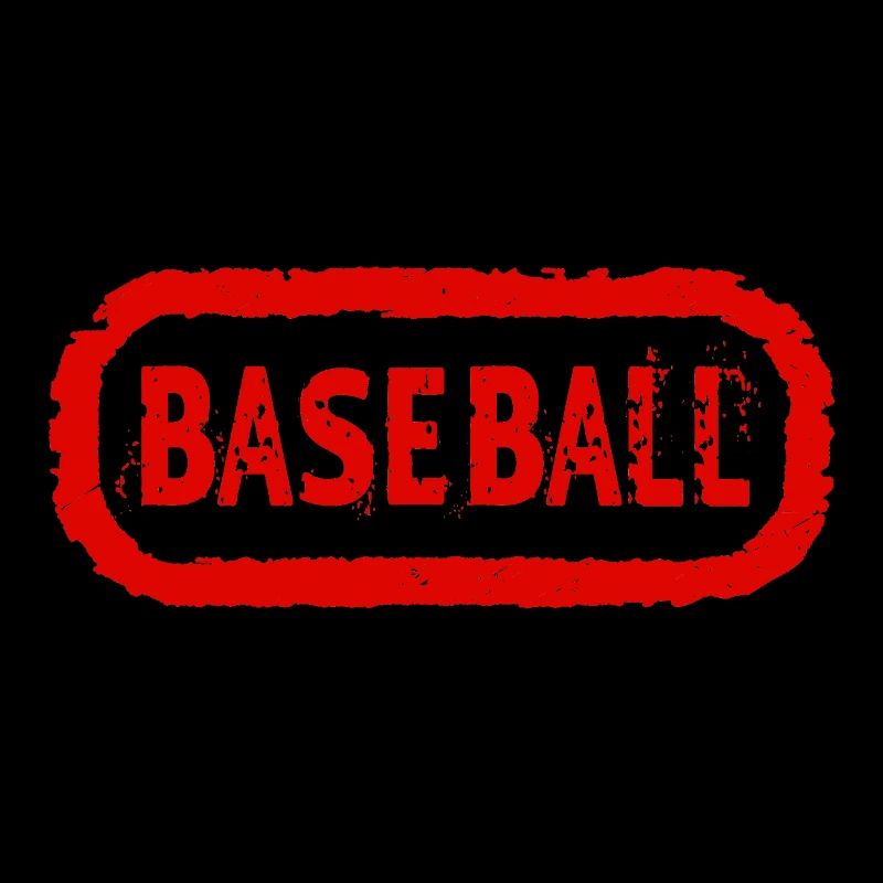 Tampon en caoutchouc à l’encre rouge de baseball