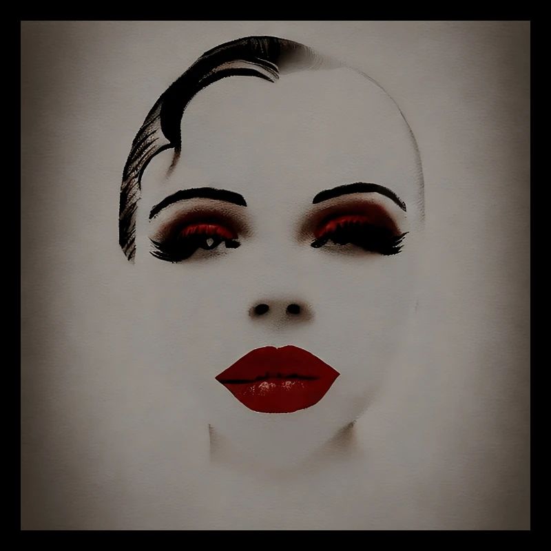Model, red lips, 20s style
