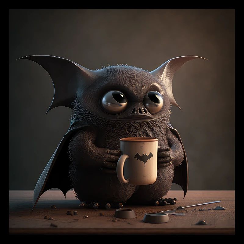 Bat Coffee Caffeine Nocturnal Lusitg