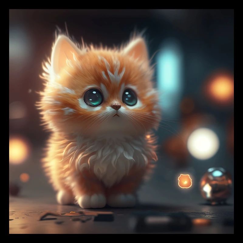 un chaton mignon