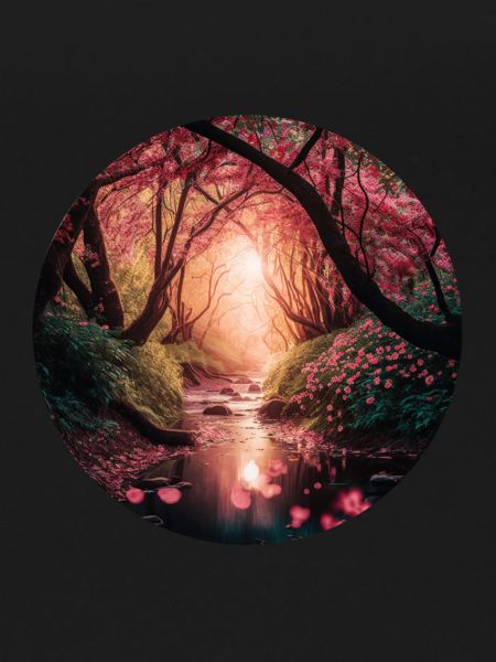 Cherry blossom forest
