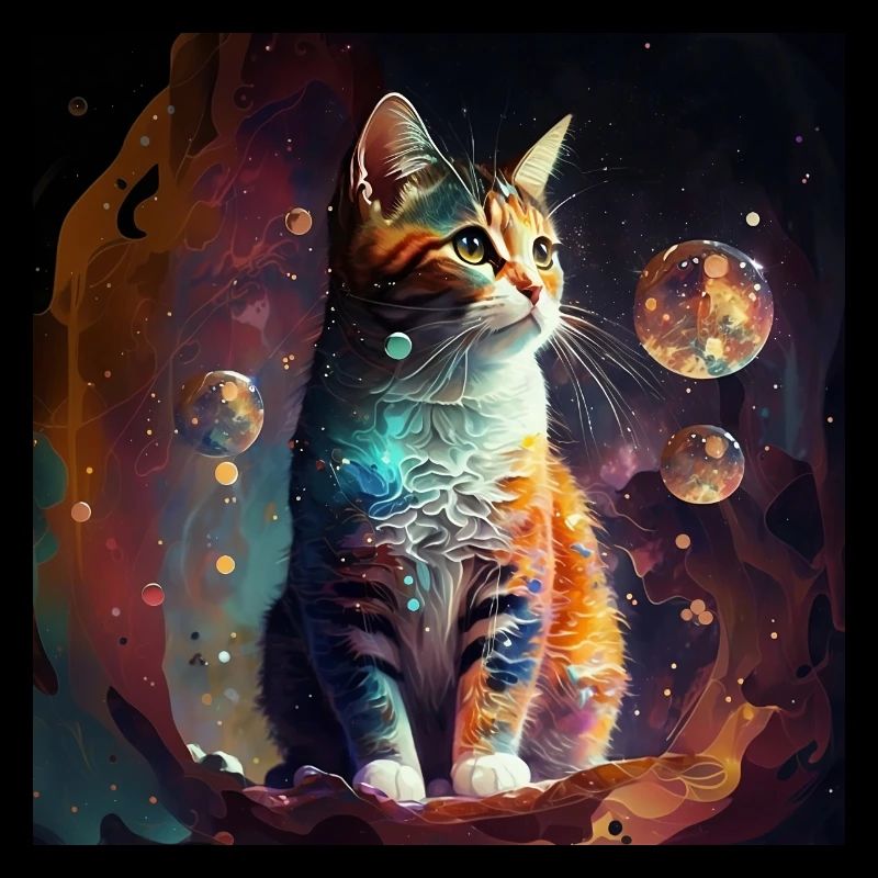 Psychedelische Katze