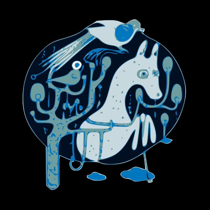 Paon et biche