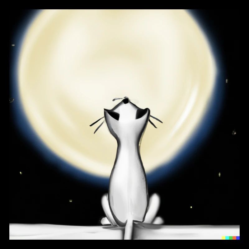 cat on moon