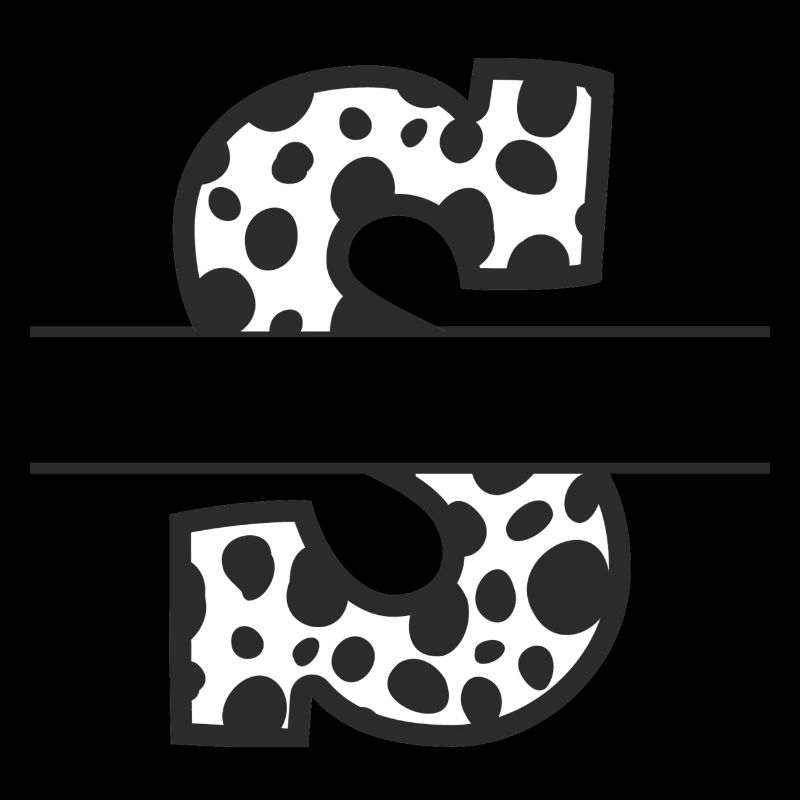 Personalized cow pattern letters
