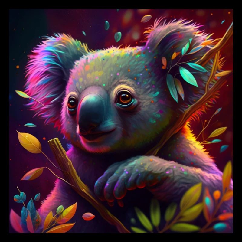 Farbiger Koala, einzigartiges Design