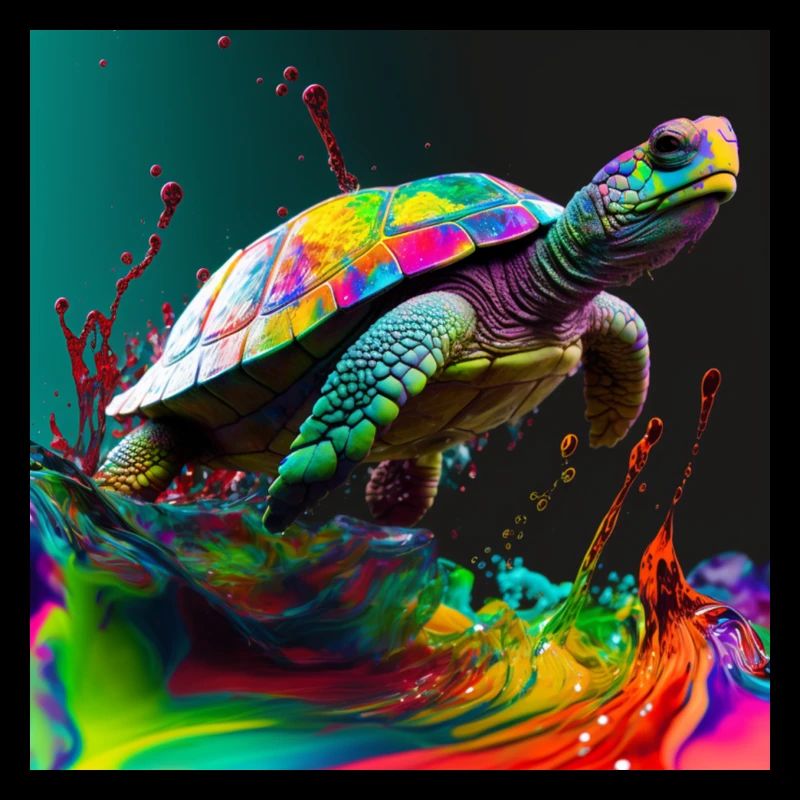 Colored turtle, unique design