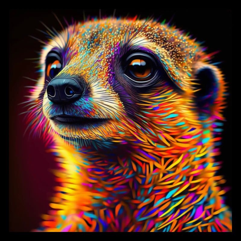 Farbiges Erdmännchen, einzigartiges Design