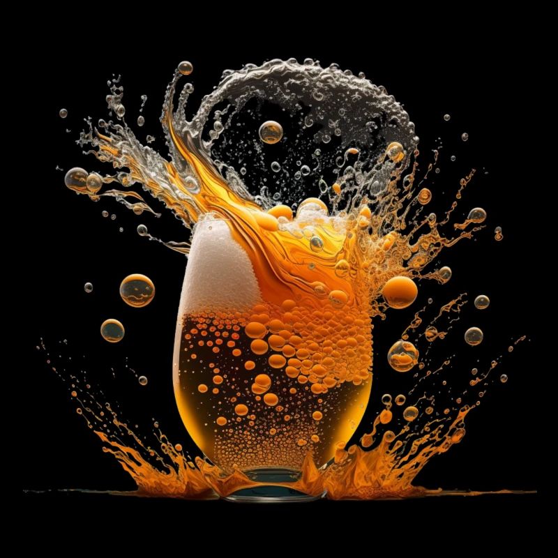 Cooles Bier Shirt Explosion im Bierglas