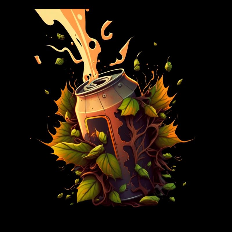 Hops Explosion Beer Can Craft Beer