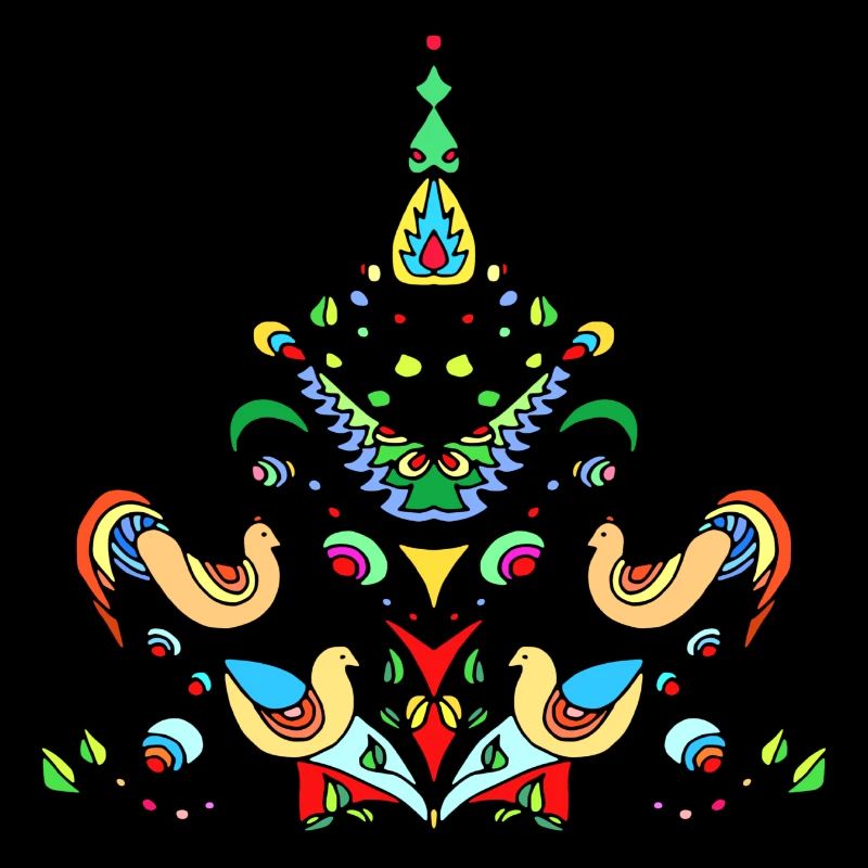 Hen and rooster