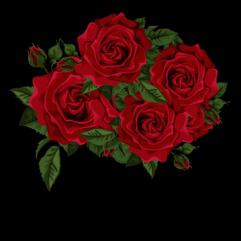 Rote Aquarellblumen
