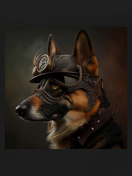 German Shepherd Steampunk
