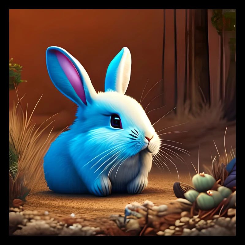 Lapin mignon dans la grotte