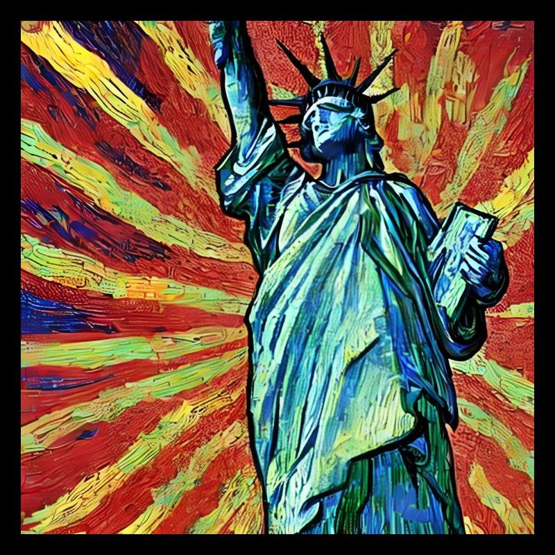 statue de la liberté van gogh
