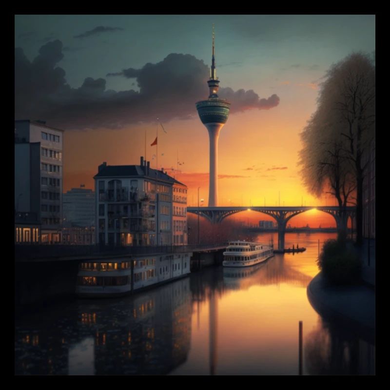 Sunset in Dusseldorf
