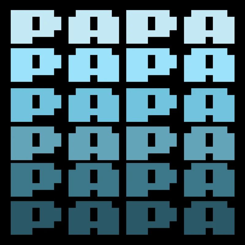 PAPA Retro Gaming 8bit Schriftzug