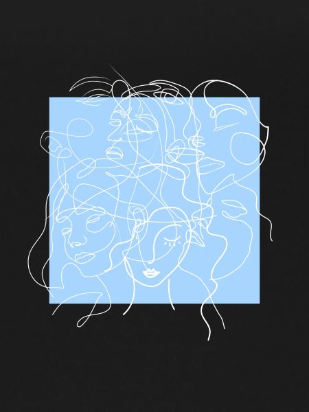 Face line blue