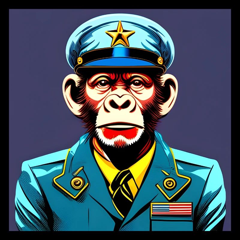Soldat américan singe