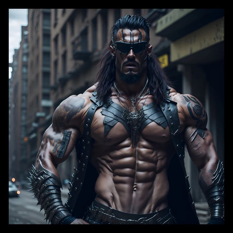 Futur Cyberpunkt Warrior