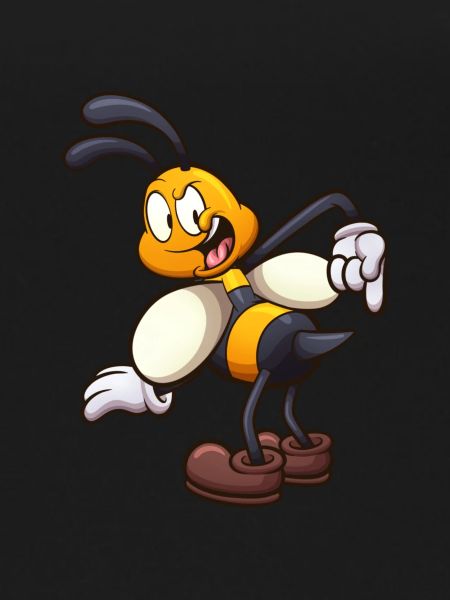 Cartoon Bee With Sting