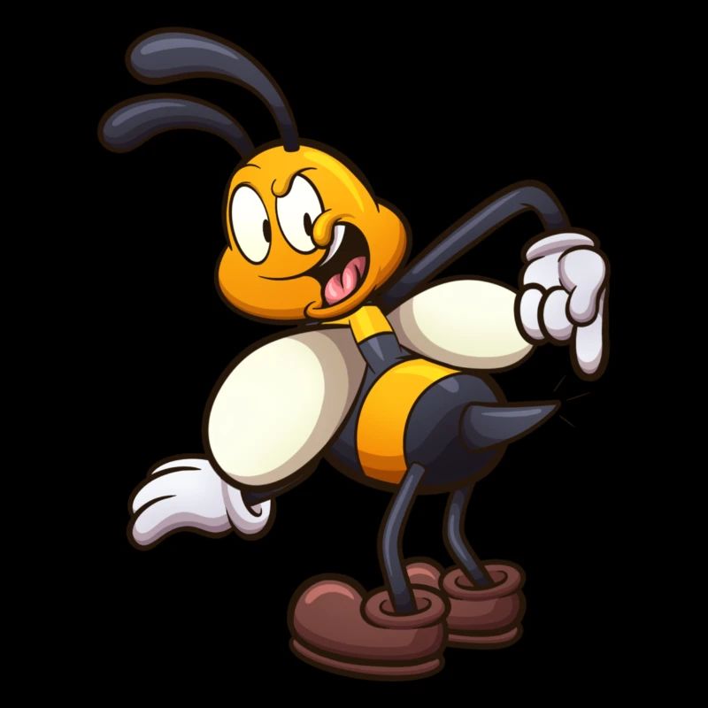 Cartoon Bee With Sting