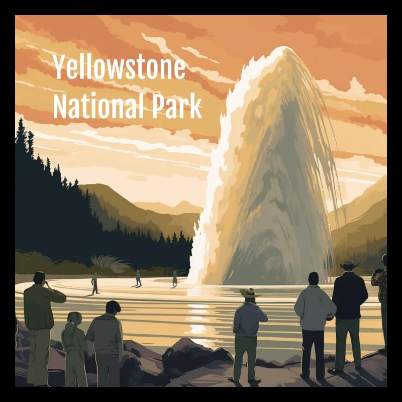 Parc national de Yellowstone - Coucher de soleil