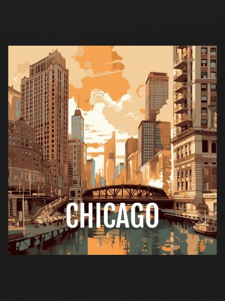 Chicago at sunset