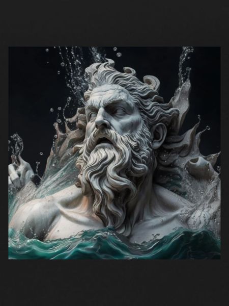 Greek Poseidon sculpture