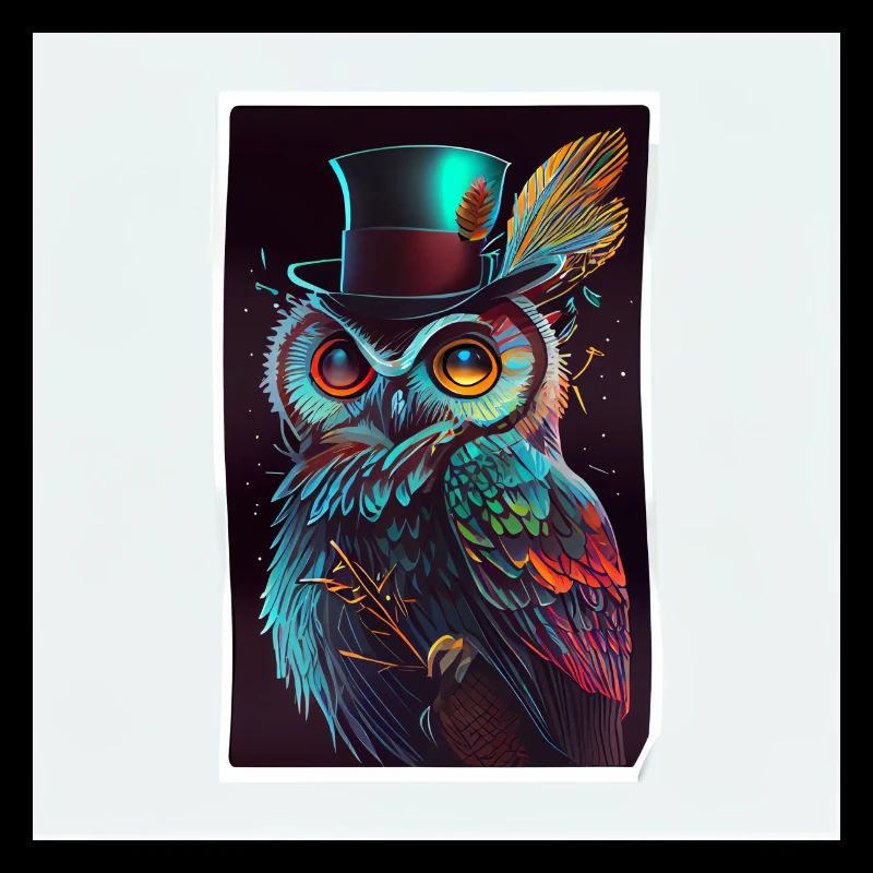 Coole Eule Sticker