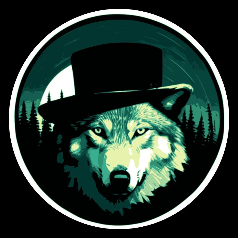 Wolf mit Hut