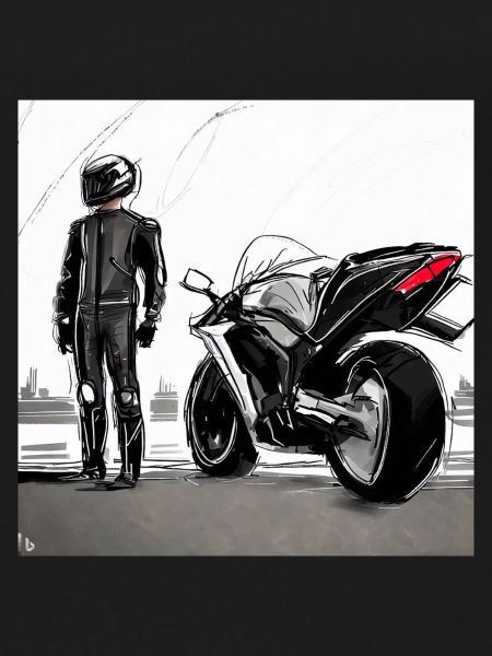 Motorcycle Pencil Drawing