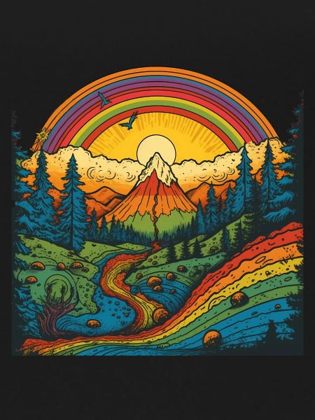 Rainbow Mountains - Psychedelic Landscape